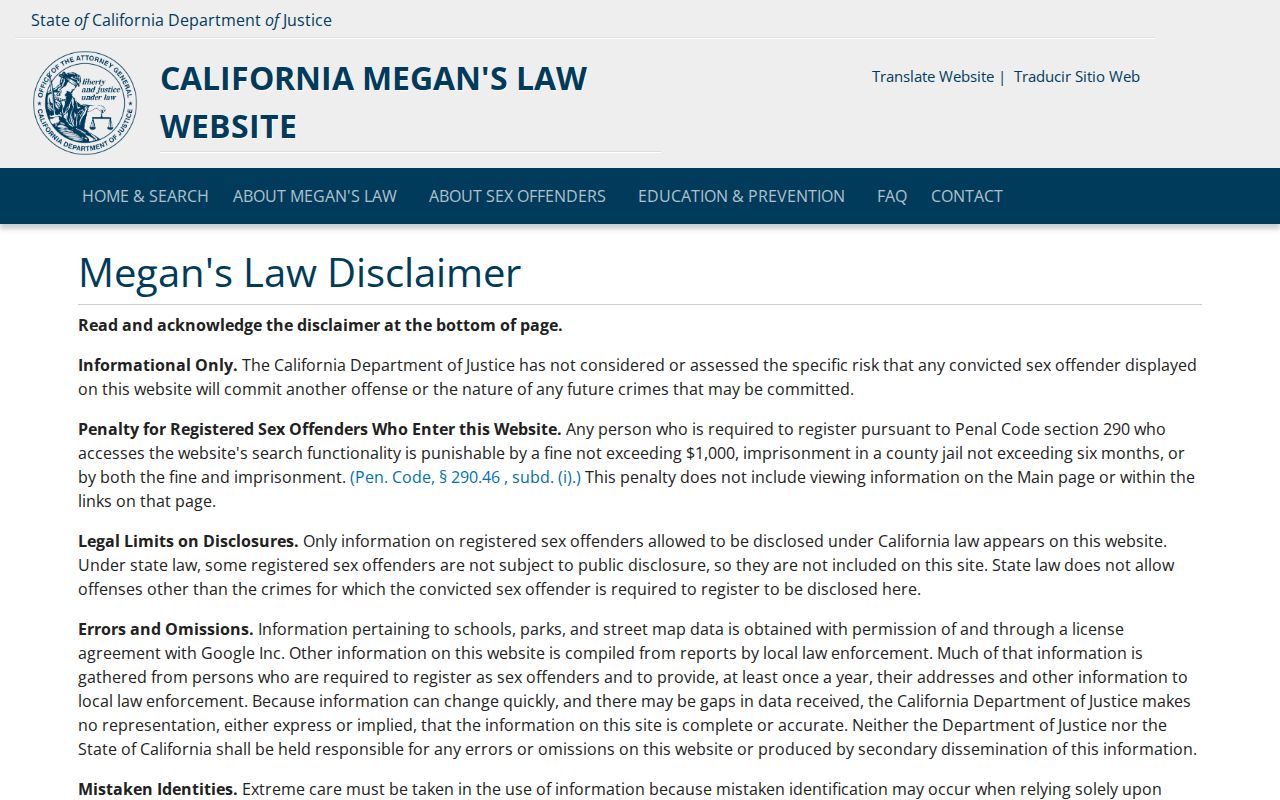 Hollister neighbors, California official registry search