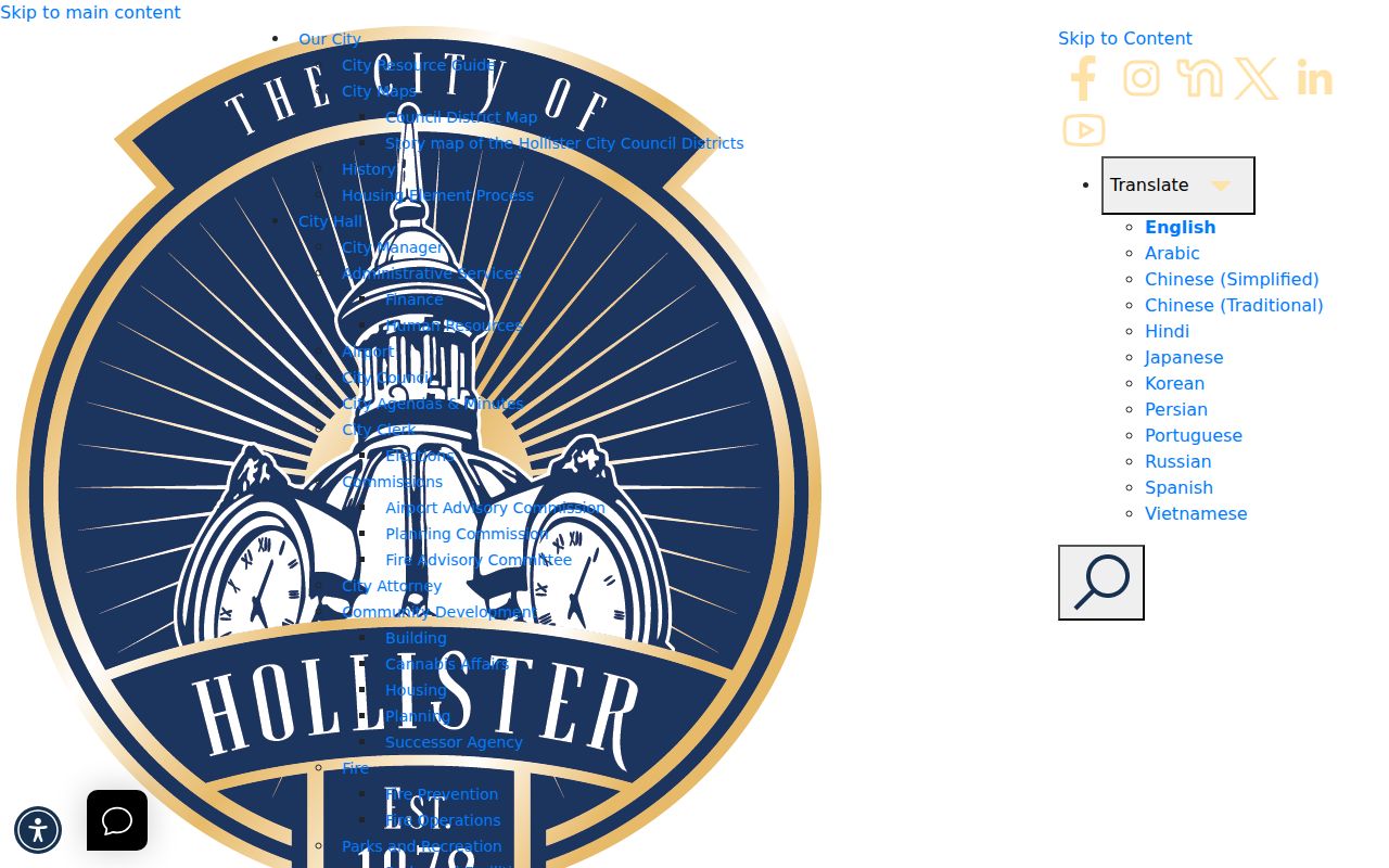 Hollister neighbors, Hollister historic resource maps